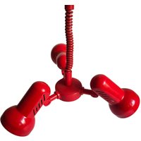 Vintage Memphis Style Rote Deckenleuchte Design 1990Er Jahre Perfekter Zustand von FunAntic