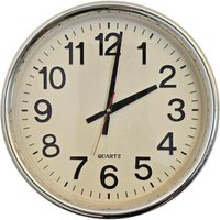 Vintage Mid Century Modern Große Plastik Wanduhr 80Er Jahre von FunAntic