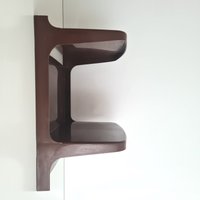 Vintage Mid Century Modern Wandregal in Einem Kunststoff 80Er Jahre von FunAntic