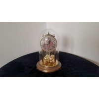 Vintage Mid Century Stil Messing Sternzeichen Uhr Dugena Hergestellt in Deutschland 80Er Jahre von FunAntic