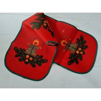 Vintage Mid Century Weihnachten Tischläufer Unbenutzt 100% Leinen Vintage Mid Century Weihnachten Tischläufer Unbenutzt 100% Leinen von FunAntic
