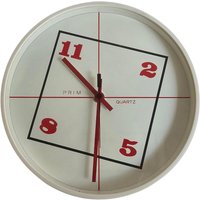 Vintage Postmodern Wanduhr Prim Unbenutzt in Originalkarton Tschechoslowakei 80Er Jahre von FunAntic