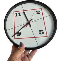 Vintage Postmodern Wanduhr Prim Unbenutzt in Originalkarton Tschechoslowakei 80Er Jahre von FunAntic