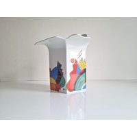 Vintage Postmoderne Memphis Milano Keramikvase Von Thomas Atelier Rosenthal von FunAntic