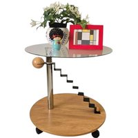 Vintage Postmoderner Memphis Milano Stil Tisch Auf Rollen von FunAntic