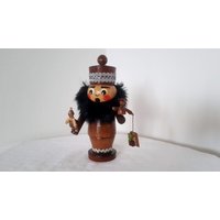 Vintage Retro Erzgebirge Figur, Räuchermännchen Räucherkerzenhalter Weihnachtskerzenhalter Handmade Design Nicht Benutzt von FunAntic