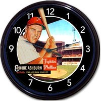 Baseball Uhr - Richie Ashburn Plakat-Uhren, Mlb-Dekor, Phillies Zeichen, Baseball-Geschenk, Sportliebhabergeschenk, Manngeschenke, Sportwanddekor von FunAroundTheClockCo