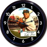 Baseball Uhr - Willy Mays Poster Uhren, Mlb Dekor, Giants Zeichen, Geschenk, Geschenk Für Sportliebhaber, Männer Geschenke, Sport Wanddekor, Dekor von FunAroundTheClockCo