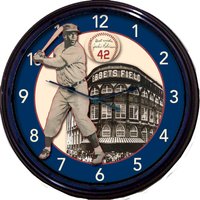 Jackie Robinson Baseball Uhr Mlb Dodger Dekor, Sport Geschenk von FunAroundTheClockCo