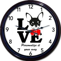 Personalisierte Chihuahua Uhr Hundeliebhaber Wohnkultur Zeitmesser von FunAroundTheClockCo