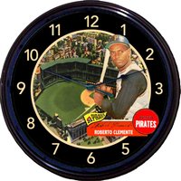 Roberto Clemente Baseball Uhr Pittsburgh Pirates Mlb Wanddekor von FunAroundTheClockCo