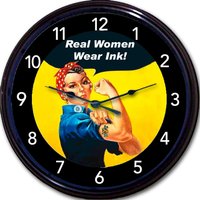 Rosie The Riveter Wanduhr Tattoo Shop Dekor, Girl Power von FunAroundTheClockCo
