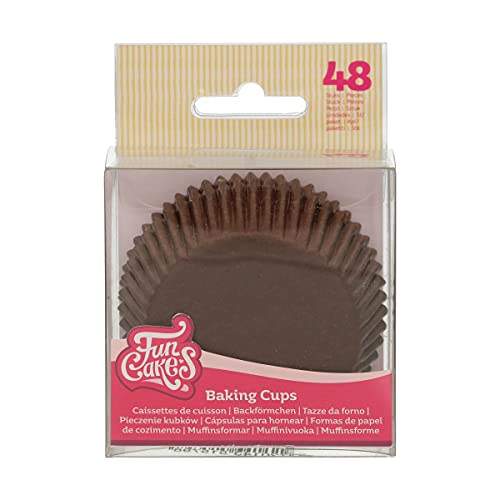 FunCakes Baking Cups Braun: Perfekt für alle Cupcakes, Cupcakes und mehr, Kuchen dekorieren, pk / 48 von FunCakes