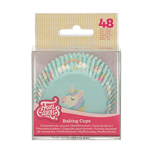 FunCakes Baking Cups Einhorn: Perfekt für Einhorn-Cupcakes, Cupcakes und mehr, Kuchen dekorieren, pk / 48 von FunCakes