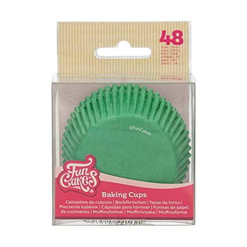 FunCakes Baking Cups Gras Grün: Perfekt für alle Cupcakes, Cupcakes und mehr, Kuchen dekorieren, pk / 48 von FunCakes