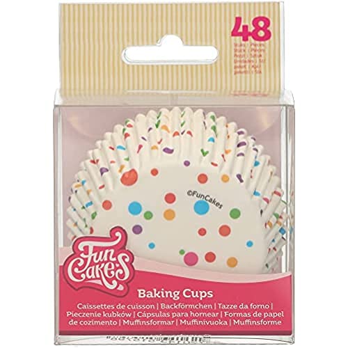 FunCakes Baking Cups Konfetti: Perfekt für Party-Cupcakes, Cupcakes und mehr, Kuchen dekorieren, pk / 48 von FunCakes