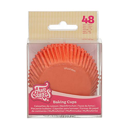 FunCakes Baking Cups Orange: Perfekt für alle Cupcakes, Cupcakes und mehr, Kuchen dekorieren, pk / 48 von FunCakes