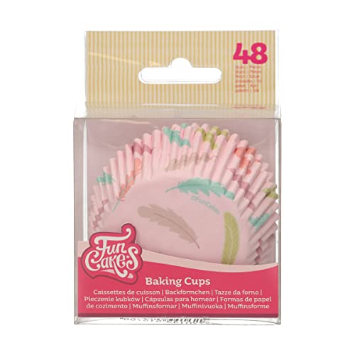 FunCakes Baking Cups Pastellfedern: Perfekt für Pastell-Cupcakes, Cupcakes und mehr, Kuchen dekorieren, pk / 48 von FunCakes
