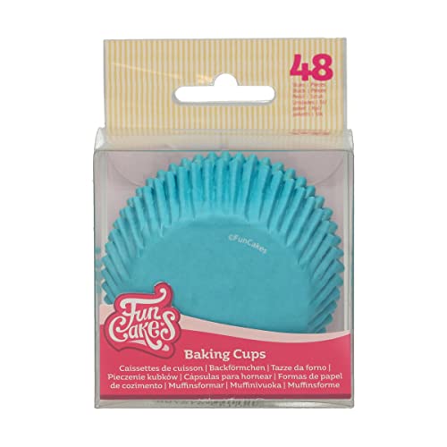 FunCakes Baking Cups Türkis: Perfekt für alle Cupcakes, Cupcakes und mehr, Kuchen dekorieren, pk / 48 von FunCakes