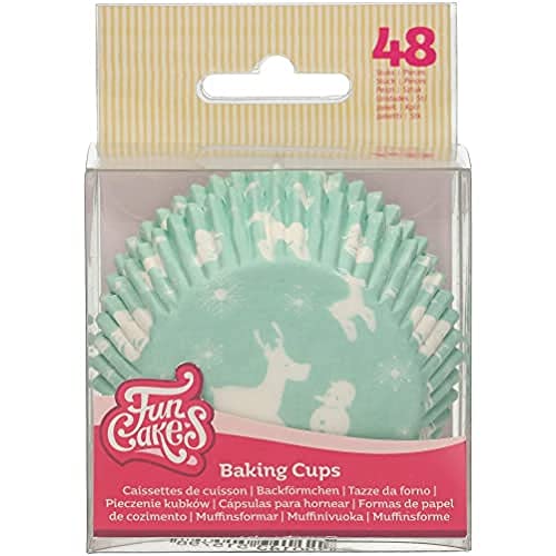 FunCakes Baking Cups Winter Wunderland: Perfekt für Winter Cupcakes, Cupcakes und mehr, Kuchen dekorieren pk / 48 von FunCakes