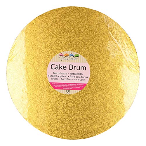 FunCakes FC1325RD Cake Board-runde Kuchenplatte in edlem gold Ø25 cm, Papier von FunCakes