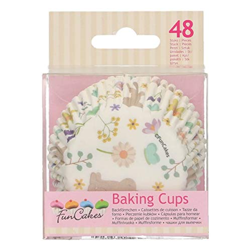 FunCakes FC4203 hochwertige Muffinförmchen/Backförmchen-Frühlingstiere-mit fettdichter Beschichtung-perfekt für Cupcakes, Muffins oder Brownies-48 Stück, Papier von FunCakes