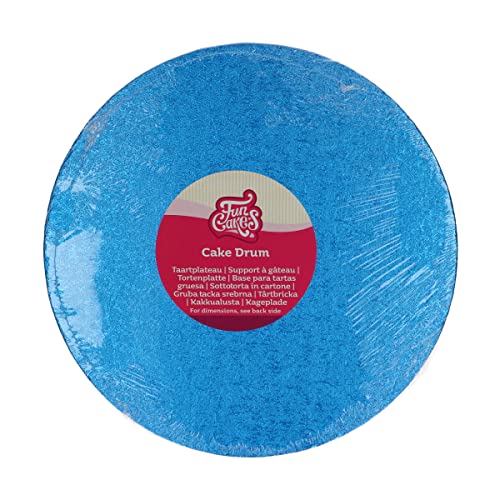 FunCakes Tortenplatte Rund Ø25 cm - Blau: Runde Tortenplatte, Boden zum Präsentieren von Torten, hochwertige Qualität, luxuriöse Optik, 1 Stück. von FunCakes