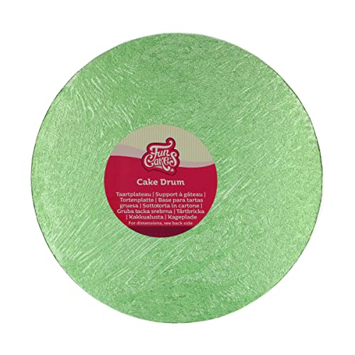 FunCakes Tortenplatte Rund Ø25 cm - Hellgrün: Runde Tortenplatte, Boden zum Präsentieren von Torten, hochwertige Qualität, luxuriöse Optik, 1 Stück. von FunCakes