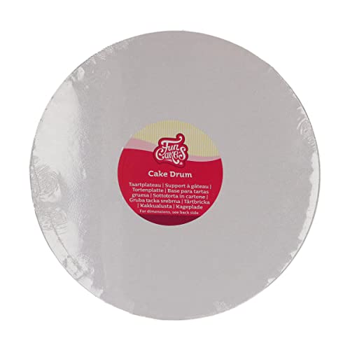 FunCakes Tortenplatte Rund Ø27,5 cm - Weiß: Runde Tortenplatte, Boden zum Präsentieren von Torten, hochwertige Qualität, luxuriöse Optik, 1 Stück. von FunCakes