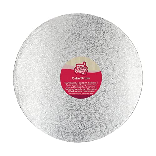 FunCakes Tortenplatte Rund Ø30,5 cm - Silber: Runde Tortenplatte, Boden zum Präsentieren von Torten, hochwertige Qualität, luxuriöse Optik, 1 Stück. von FunCakes