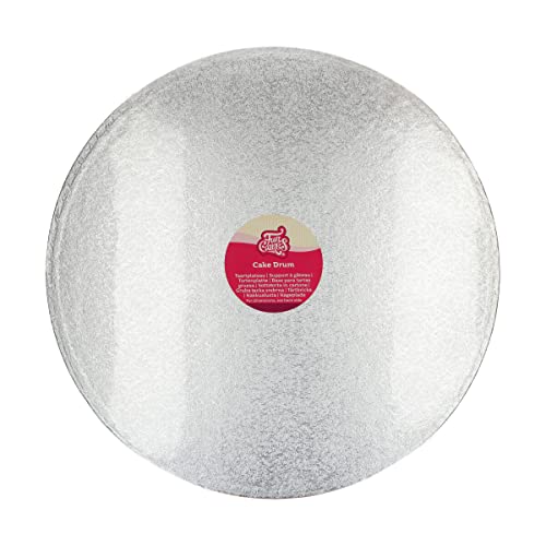 FunCakes Tortenplatte Rund Ø45,5 cm - Silber: Runde Tortenplatte, Boden zum Präsentieren von Torten, hochwertige Qualität, luxuriöse Optik, 1 Stück. von FunCakes
