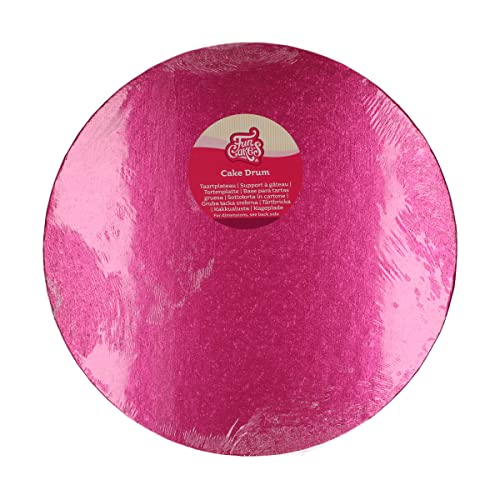 FunCakes Tortenplatte rund Ø35,5 cm - Cerise: Runde Tortenplatte, Basis für die Präsentation von Torten, Hohe Qualität, Luxuriöses Aussehen, 1 Stück. von FunCakes