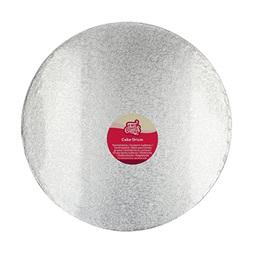 FunCakes Tortenplatte rund Ø40,5 cm - Silber: runde Tortenplatte, Boden zum Präsentieren von Torten, hochwertige Qualität, luxuriöse Optik, 1 Stück. von FunCakes