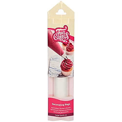 FunCakes Wegwerf-Spritzbeutel: Hochwertige Dekorationsbeutel, ideal zum Kuchendekorieren, Größe 41 cm, 10 Stück von FunCakes