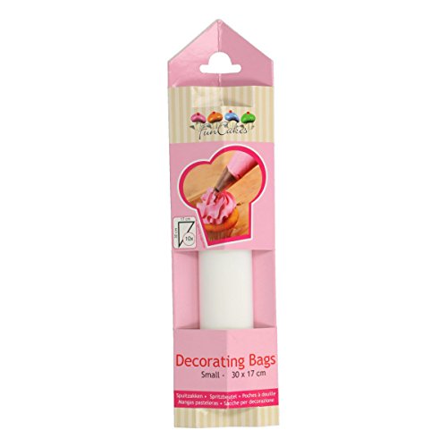 FunCakes Einweg-Spritztüten 30cm, 10 Stück, Weiß, 30 cm von FunCakes