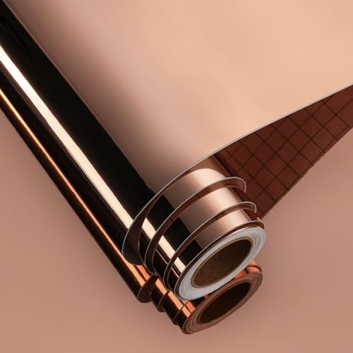 FunStick 30CM×7M Wandtapete Rose Gold Selbstklebende Folie Spiegeloptik Glänzend Klebe Spiegelfolie Wand Küche Badezimmer Reflektierend Wandspiegel Champagner Gold Klebefolie Möbel Schrank Regale FunStick 30CM×7M Wandtapete Rose Gold Selbstklebende Folie Spiegeloptik Glänzend Klebe Spiegelfolie Wand Küche Badezimmer Reflektierend Wandspiegel Champagner Gold Klebefolie Möbel Schrank Regale von FunStick