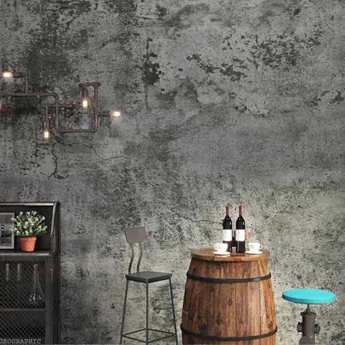 FunStick 40CM×6M Möbelfolie Selbstklebend Grau Beton Klebefolie Badezimmer Wand Tischplatte Grau Möbelfolie Küche Anthrazit Grau Selbstklebende Tapete Betonoptik Dunkelgrau Schlafzimmer Wohnzimmer von FunStick