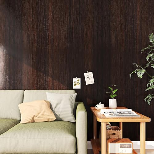 FunStick 90CM×5M Klebefolie Möbel Holzoptik Vintage Holztapete Selbstklebend Dunkel Wohnzimmer Badezimmer Wasserdicht Möbelfolie Holz Küchenschrank Kommode Küchenfolie Selbstklebend Klebefolie Küche von FunStick