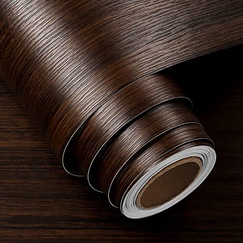 FunStick Möbelfolie Holzoptik Eiche Selbstklebend Möbelfolie Klebefolie Möbel Vinyl Holzoptik Folie für Möbel Verdickte Vintage Holz Klebefolie Dekofolie für Möbel Küche Schrank Tischplatte 40CM x 2M von FunStick