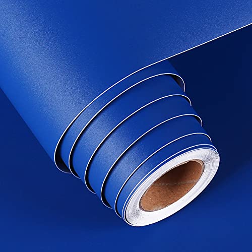 FunStick Möbelfolie Selbstklebend Klebefolie Möbel Küche 30CM x 5M Wasserdicht Aufkleber Dekorativ Selbstklebend Tapete Blau Verdickte Klebefolien Abnehmbare Kontaktpapier für Schränke Arbeitsplatte von FunStick
