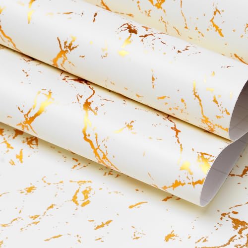 FunStick Möbelfolie Weiß Gold Selbstklebende Folie Marmor Weiß Marmor Folie Wand Küchenplatte Wasserfest Klebefolie Marmor Weiß Gold Tapete Selbstklebend Wohnzimmer Küchenschrank Folie Weiß 30CM×5M FunStick Möbelfolie Weiß Gold Selbstklebende Folie Marmor Weiß Marmor Folie Wand Küchenplatte Wasserfest Klebefolie Marmor Weiß Gold Tapete Selbstklebend Wohnzimmer Küchenschrank Folie Weiß 30CM×5M von FunStick