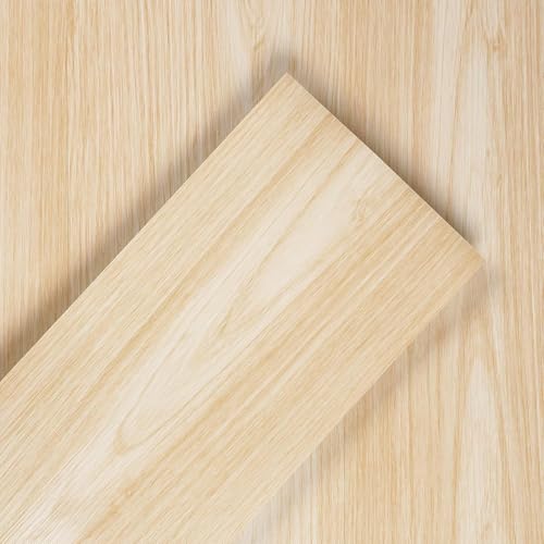 FunStick PVC Bodenbelag Holzoptik Dielen 15 Stück 90 X 15CM Fliesenaufkleber Holzoptik Eiche Vinylboden Selbstklebende Fliesen Boden Bad Wand Wohnzimmer PVC Fliesen Selbstklebend Klebefliesen Küche von FunStick