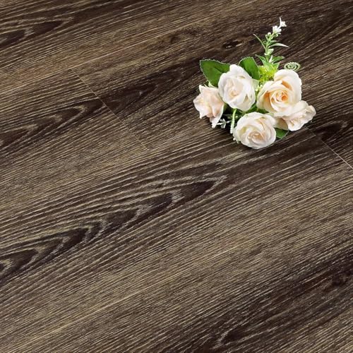 FunStick PVC Bodenbelag Selbstklebend Dunkel 15 Stück 90 X 15CM Vinylboden Selbstklebend Holzoptik Vintage Boden Fliesenaufkleber Küche Holz Selbstklebende Fliesen Bad Holzfliesen Wand Bodenfliesen von FunStick