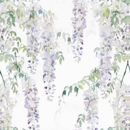 FunStick Selbstklebende Tapete Lila Violett Blumentapete Badezimmer Küchenrückwand Klebefolie Hellviolette Wasserdicht Klebefolie Möbel Blumen Wisteria Falls Tapete Schlafzimmer Romantisch 44.5CM×3M FunStick Selbstklebende Tapete Lila Violett Blumentapete Badezimmer Küchenrückwand Klebefolie Hellviolette Wasserdicht Klebefolie Möbel Blumen Wisteria Falls Tapete Schlafzimmer Romantisch 44.5CM×3M von FunStick