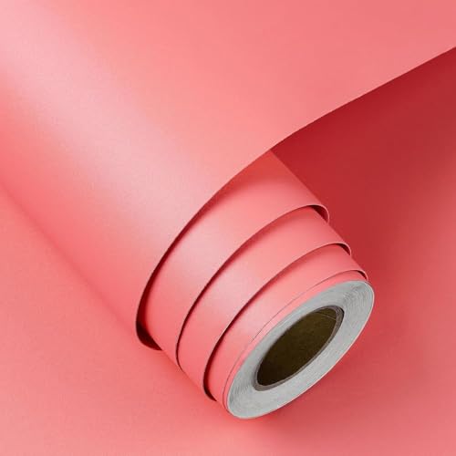 FunStick Selbstklebende Tapete Rosa Pink Wand Tapeten Kinder Zimmer Mädchen Korallenrosa Klebefolie Schreibtisch Kinder Selbstklebende Folie Möbel Rosa Klebefolie für Möbel Küche Korallenrosa 40CM×2M FunStick Selbstklebende Tapete Rosa Pink Wand Tapeten Kinder Zimmer Mädchen Korallenrosa Klebefolie Schreibtisch Kinder Selbstklebende Folie Möbel Rosa Klebefolie für Möbel Küche Korallenrosa 40CM×2M von FunStick