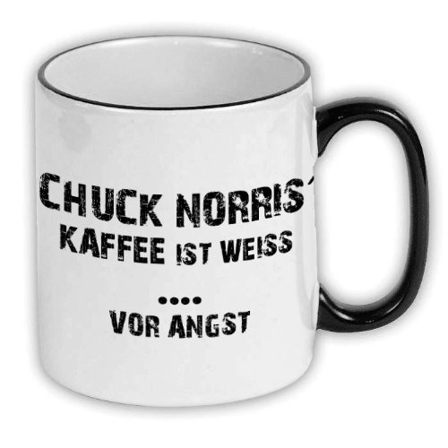 FunTasstic Tasse Chuck Norris Kaffee ist weiss. vor Angst Kaffee-Pott (T021) von FunTasstic