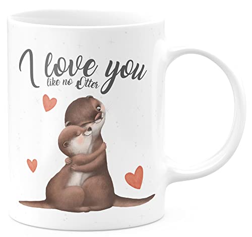 FunTasstic Tasse I love you like not Otter Kaffeebecher beidseitig bedruckt Büro, Farbe:weiss, Größe:330 ml von FunTasstic