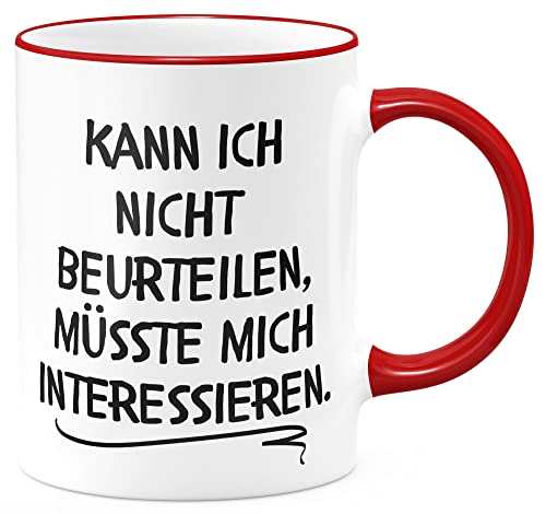 FunTasstic Tasse Kann ich nicht beurteilen, müsste mich interessieren. Kaffeebecher beidseitig bedruckt Büro, Farbe:rot, Größe:330 ml von FunTasstic