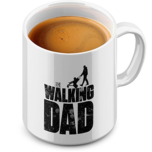FunTasstic Tasse The Walking dad - Kaffeepott Kaffeebecher 300 ml, Farbe:weiss von FunTasstic