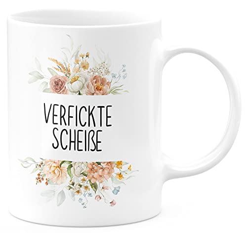 FunTasstic Tasse Verfickte Scheisse Kaffeebecher beidseitig bedruckt spülmaschinenfest Tasse für das Büro Tee, Kaffee Geschenkidee, Farbe:weiss, Größe:330 ml von FunTasstic